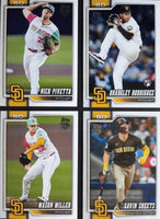 San Diego Padres 2026 Topps Complete Mint 20 Card Team Set Featuring Manny Machado, Xander Bogaerts, Mason Miller, Jackson Merrill and a Bradgley Rodriguez Rookie Card Plus
