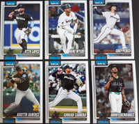 Miami Marlins 2026 Topps Complete Mint Hand Collated 20 Card Team Set with Rookie Cards of Jakob Marsee, Maximo Acosta, Troy Johnston, Heriberto Hernández and Josh Simpson Plus