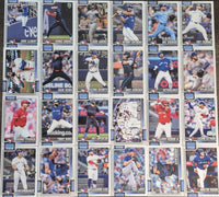 Toronto Blue Jays 2026 Topps Complete Mint Hand Collated 24 Card Team Set Featuring Vladimir Guerrero Jr and George Springer with Rookie Cards of Lazaro Estrada, Kazuma Okamoto and Trey Yesavage Plus