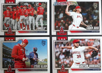 Los Angeles Angels 2026 Topps Complete Mint Hand Collated 24 Card Team Set Featuring 2 Different Mike Trout and 5 Rookie Cards Plus