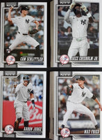 New York Yankees 2026 Topps Complete Mint 26 Card Team Set Featuring Aaron Judge and a Rookie Card of Cam Schlittler
