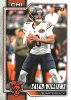 Chicago Bears 2026 Topps Football Complete 13 Card Team Set Featuring Caleb Williams, D'Andre Swift and Kyle Monangai with Rookie cards of Dillon Thieneman, Logan Jones and Zavion Thomas. Plus