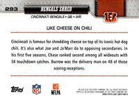 Cincinnati Bengals 2026 Topps Football Complete Mint 9 Card Team Set Featuring Joe Burrow and Ja'Marr Chase with Colbie Young and Cashius Howell Rookie Cards Plus