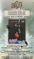 2026 2027 Upper Deck Series One Hockey Unopened Blaster Box of Packs with a Young Guns Rookie Card and Green Dazzler Card Plus