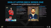 2026 2027 Upper Deck Series One Hockey Unopened Blaster Box of Packs with a Young Guns Rookie Card and Green Dazzler Card Plus
