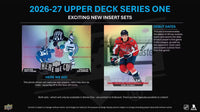 2026 2027 Upper Deck Series One Hockey Unopened Blaster Box of Packs with a Young Guns Rookie Card and Green Dazzler Card Plus