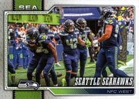 Seattle Seahawks 2026 Topps Football Complete 11 Card Team Set Featuring Sam Darnold and Jaxon Smith-Njigba with Rookie Cards of Jadarian Price and Emmanuel Henderson Jr. Plus