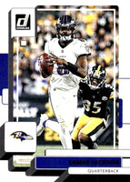Baltimore Ravens 2022 Donruss Factory Sealed Team Set Featuring Lamar Jackson with a Rated Rookie Card of Kyle Hamilton plus 4 others