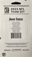 Denver Broncos 2023 Donruss Factory Sealed Team Set featuring a Rated Rookie Card of Marvin Mims