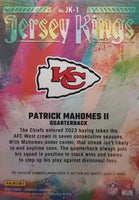 Patrick Mahomes 2023 Panini Donruss Jersey Kings Series Mint Insert Card #JK-1 Featuring an Authentic White Jersey Swatch #373/399 Made