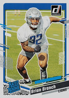 Brian Branch 2023 Donruss Football Series Mint RATED ROOKIE Card #328