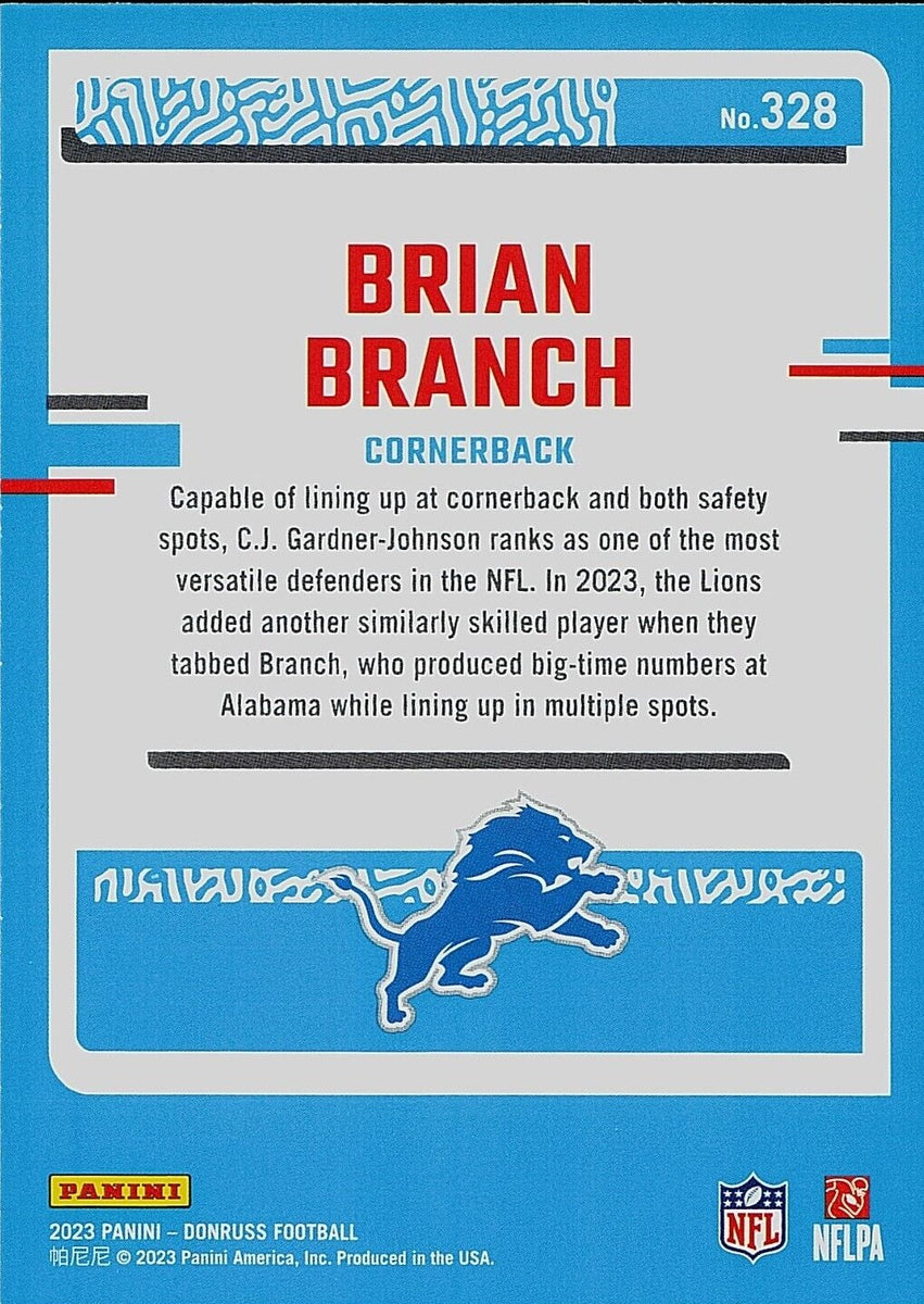 Brian Branch Football Card Checklist