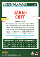 Jared Goff 2023 Donruss Series Mint Card #98