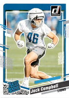 Jack Campbell 2023 Donruss Football Series Mint RATED ROOKIE Card #330