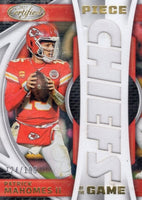 Patrick Mahomes 2023 Panini Certified Piece of The Game Series Mint Insert Card #POG-29 Featuring an Authentic LARGE White Jersey Swatch #124/199 Made