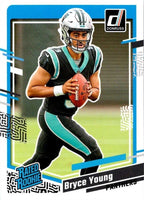 Carolina Panthers 2023 Donruss Factory Sealed Team Set with Rated Rookie Cards of Bryce Young #311 and Jonathan Mingo