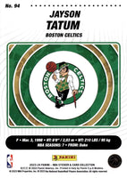 Jayson Tatum 2023 2024 Panini Limited Edition Full Sized Sticker Card Series Mint Card #94