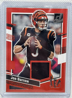 Joe Burrow 2023 Panini Donruss Threads Series Mint Insert Card #DTH-JB Featuring an Authentic Black Jersey Swatch