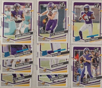 Minnesota Vikings 2023 Donruss Factory Sealed Team Set Featuring Jordan Addison Rated Rookie Cards Plus