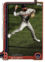 Boston Red Sox 2025 Topps Factory Sealed 17 Card Team Set Featuring Ceddanne Rafaela, Jarren Duran and Trevor Story with 2 Rookie Cards Plus