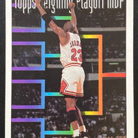 Michael Jordan 1994 1995 Topps Reigning Playoff MVP Series Mint Card #199
