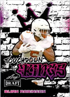 Bijan Robinson 2023 Leaf Draft Touchdown Kings White Series Mint Rookie Card #95