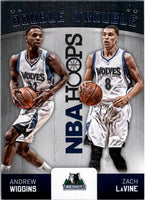 Andrew Wiggins and Zach LaVine 2015 2016 Panini Hoops Double Trouble Series Mint Card #10