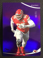 Chris Jones 2023 Panini Prestige Xtra Points Purple Parallel Series Mint Card #142 Only 99 Made