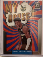 Giannis Antetokounmpo 2021 2022 Panini Donruss Optic My House Series Mint Card #4