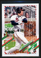 Freddie Freeman 2021 Topps Holiday Baseball Series Mint Variation Card #HW62
