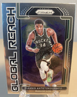 Giannis Antetokounmpo 2021 2022 Panini Prizm Global Reach Series Mint Card #1