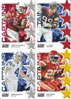 2019 Score Football Captains 30 Card Insert Set with Brady, Kelse, Prescott, Plus