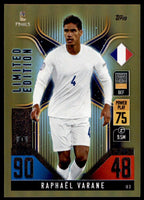 Raphael Varane 2022 Topps Match Attax 101 Nations League Limited Edition Series Mint Card #LE3