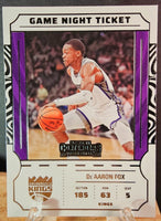 De'Aaron Fox 2022 2023 Panini Contenders Game Night Ticket Series Mint Card #1