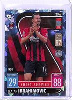 Zlatan Ibrahimovic 2021 2022 Topps Match Attax Shirt Service Crystal Series Mint Card #SS 14