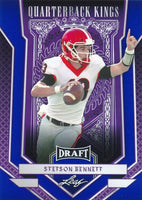 Stetson Bennett 2023 Leaf Draft Quarterback Kings Blue Series Mint Rookie Card #93