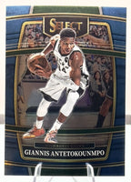 Giannis Antetokounmpo 2021 2022 Panini Select Concourse Blue Series Mint Card #35