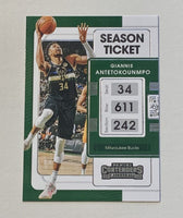 Giannis Antetokounmpo 2021 2022 Panini Contenders Season Ticket Series Mint Card #73