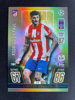 Rodrigo De Paul 2021 2022 Topps Match Attax Limited Edition Series Mint Card #LE 8