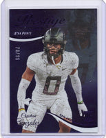 Christian Gonzalez 2023 Panini Prestige Xtra Points Purple Parallel Series Mint Rookie Card #319 Only 99 Made