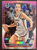 Caroline Ducharme 2022 2023 Bowman University Chrome Pink Refractor Mint Rookie Card #7