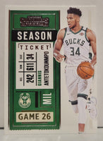 Giannis Antetokounmpo 2020 2021 Panini Contenders Season Ticket Series Mint Card #99