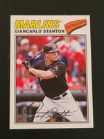 Giancarlo Stanton 2012 Topps Archives 1977 Cloth Stickers Series Mint Card 77C-MS