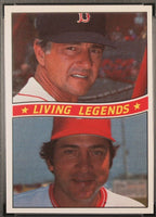 Carl Yastrzemski and Johnny Bench 1984 Donruss Living Legends Series Mint Card #B