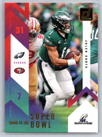 Jalen Hurts 2023 Donruss Road To The Super Bowl Series Mint Card #RTSCC-JH