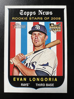 Evan Longoria 2008 Topps Heritage High Number Series Mint Rookie Card #650
