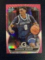Brandon Murray 2022 2023 Bowman University Chrome Pink Refractor Mint Rookie Card #40