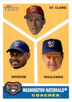 Washington Nationals Coaches 2009 Topps Heritage Series Mint Short Print Card #470
