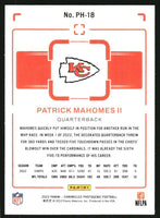 Patrick Mahomes II 2022 Panini Chronicles Photogenic Series Mint Card #PH-18