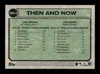 Lou Brock and Jon Berti 2023 Topps Heritage Then and Now Series Mint Card #TAN-4